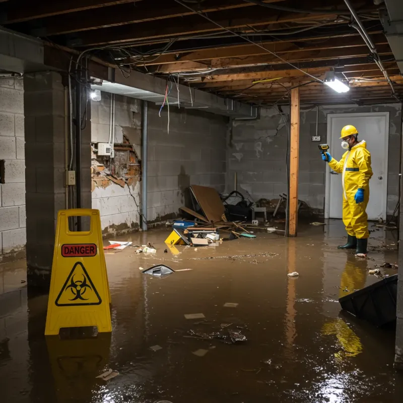 Flooded Basement Electrical Hazard in Manhattan, KS Property